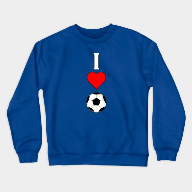 Soccer Players "I Love (Heart) Soccer" Vertical Graphic Crewneck Sweatshirt by Sports Stars ⭐⭐⭐⭐⭐